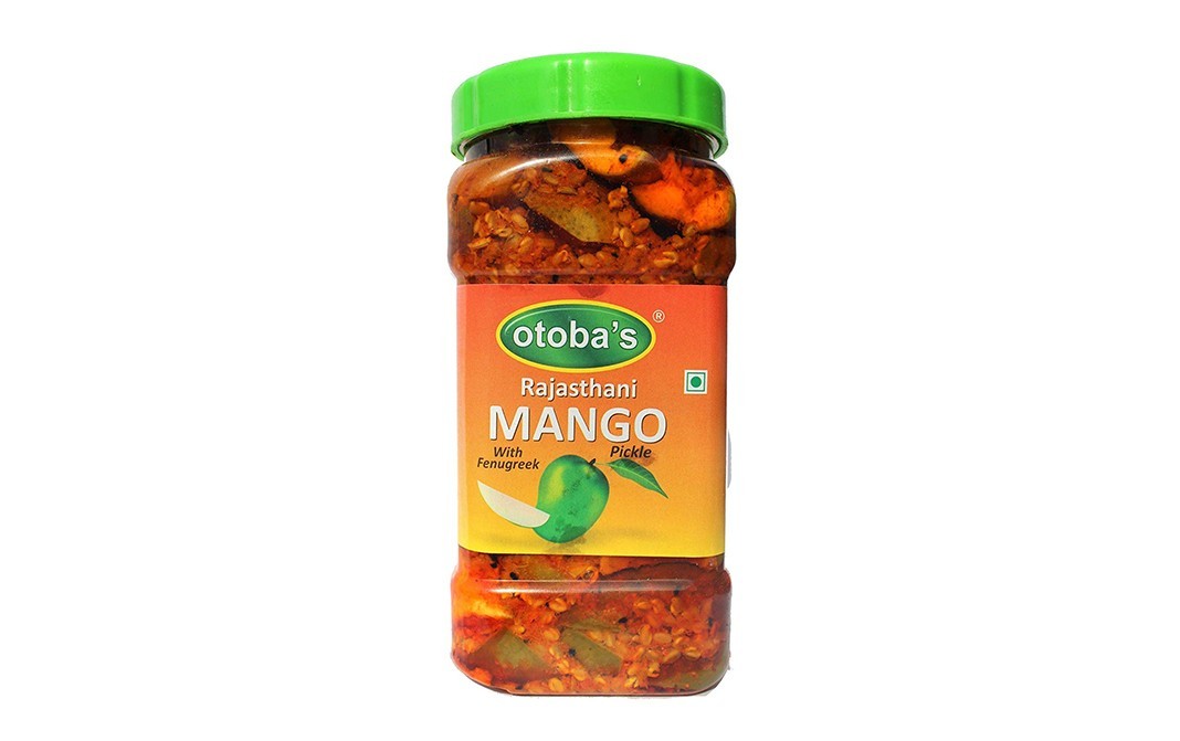 Otoba's Rajasthani Mango Pickle With Fenugreek   Plastic Jar  500 grams